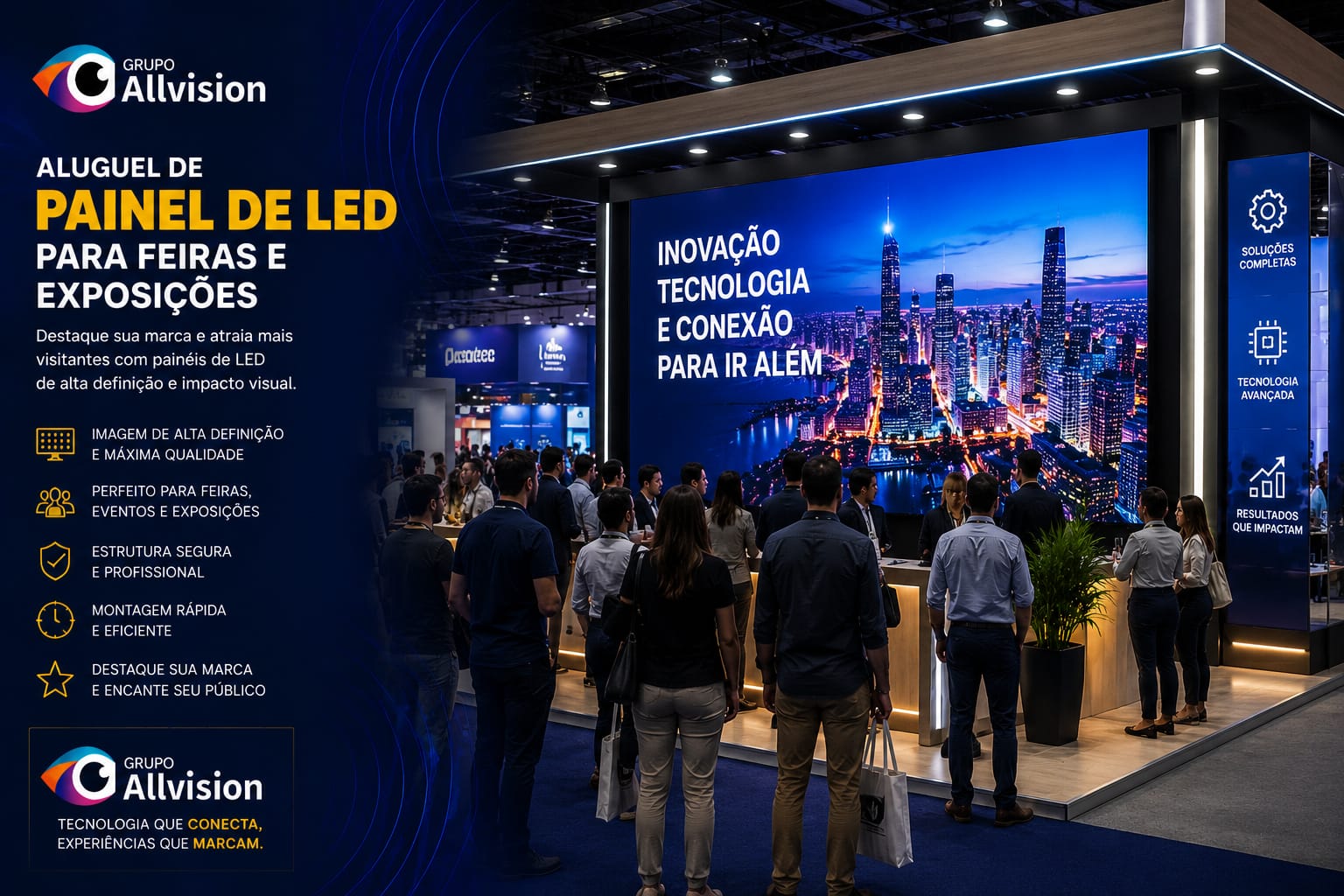 Locação de Palestra Silenciosa, Painel de LED, Totem Interativo, Óculos VR e Holograma 3D para Feiras e Eventos em Manaus 2026